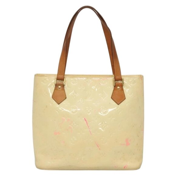 LOUIS VUITTON Monogram Vernis Houston Hand Bag Perle M91342 LV Auth 130722 - Picture 3 of 16